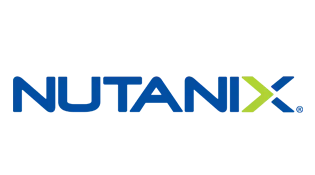 A logo featuring the word 'Nutanix' in blue and green colors, representing the company's branding.